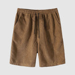 Men's Waffle Corduroy Casual Short Sleeve Shorts Set