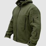 Men's Thermal Fleece Pocket Hooded Zip Jacket