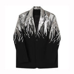 Casual Lapel Embroidered Sequined Loose Blazer
