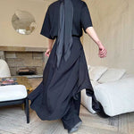 Double-layer Irregular Pleated Retro Skirt Pants