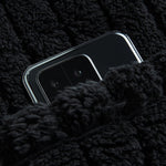 Striped Teddy Fleece Zip Up Hoodie