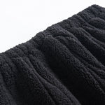 Striped Teddy Fleece Jogger Pants