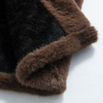Faux Fur Notch Lapel Coat