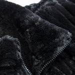 Faux Fur Zip-Up Stand Collar Vest