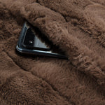 Faux Fur Textured Notch Lapel Overcoat
