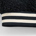 Teddy Fleece Contrast Baseball Jacket