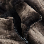 Faux Fur Zip-Up Stand Collar Vest