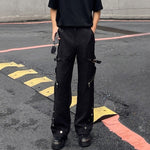 American Deconstructed Zippered Straight-leg Trousers