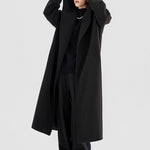 Hooded Wool Over-knee Cape Coat