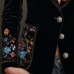 María ⎸ Blazer Bordado con Estampado Floral Multicolor