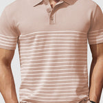 Men's Striped Knitted Business Casual POLO