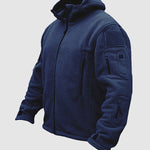 Men's Thermal Fleece Pocket Hooded Zip Jacket