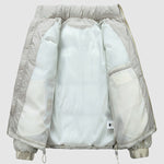 Men's ink painting stitched stand collar padded puffer jacket