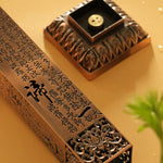 Buddha Stones Heart Sutra Alloy Incense Holder Healing Home Decoration Incense Burner