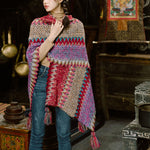 Buddha Stones Tibetan Shawl Warm Cloak Tibetan Tassel Scarf
