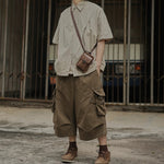 Large Pocket Cropped Casual Pants