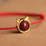 Buddha Stones Handmade Rabbit Tiger Cinnabar Keep Away Evil Spirits Braided String Bracelet (Extra 30% Off | USE CODE: FS30)