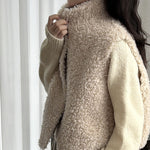 Sleeveless Faux Lamb Wool Vest