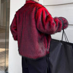 Winter Retro Oversized Stand Collar Faux Fur Coat