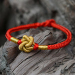 Buddha Stones Handmade Simple Design Chinese Knotting Luck Strength Braid String Bracelet (Extra 35% Off | USE CODE: FS35)