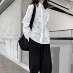 Loose Asymmetrical Button Shirt