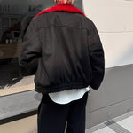 Winter Suede Loose-fitting Fur-lined Cotton Coat