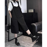 Solid Color Loose Casual Wide-leg Overalls