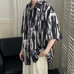 Tie-dyed Ice Silk Drape Loose Shirt