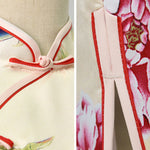 Buddha Stones Peony Flower Print Cheongsam Dress Women's Qipao (Extra 30% Off | USE CODE: FS30)