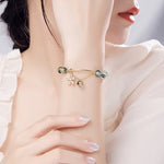 Buddha Stones Green Phantom Crystal Confidence Charm Bracelet