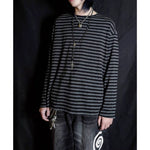 Loose-fitting Striped T-shirt with Dropped Shoulders