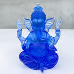 Buddha Stones Handmade Ganesh Ganpati Elephant Figurine Liuli Crystal Art Piece Protection Statue Home Decoration