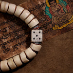 Buddha Stones Tibetan Natural Yak Bone The Lord Of The Corpse Forest Dice Chinese Zodiac Nine Palaces Eight Diagrams Strength Wrist Mala (Extra 35% Off | USE CODE: FS35)