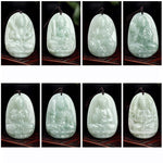 Buddha Stones Chinese Zodiac Natal Buddha Jade Wealth Prosperity Necklace Pendant