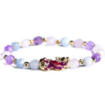 Natural Amethyst Fortune Pixiu Charm Bracelet