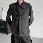 French Retro Scarf Casual Shirt