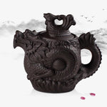 Buddha Stones Vintage Dragon Phoenix Ceramic Teapot