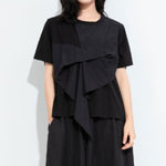 Women's Faux Two-piece Patchwork Loose T-shirt