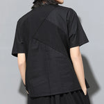 Spliced Ring Irregular T-shirt