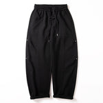 Curved Blade Retro Wide-Leg Casual Straight-Leg Pants