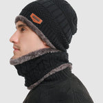 Men's Knitted  Matching Integrated Hat