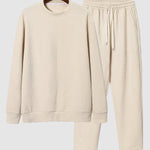 Men's Textured Vintage Jacquard Casual Set
