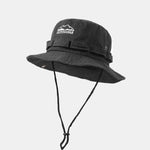 Mountain Pattern Bucket Hat With Chin Strap