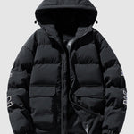 Men's textured cargo pocket Puffer Padded Jacket