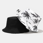 Double Side Reversible Palm Tree Pattern Bucket Hat