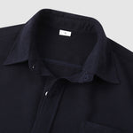 Men's Solid Color Waffle Textured Casual Short Sleeve Shirt