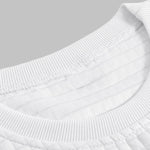 Men's waffle texture solid color casual sweatshirt
