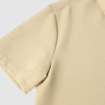 Men's Solid Color Waffle Textured Casual Short Sleeve Shirt