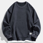 2 In 1 Crew Neck Stretch Corduroy Sweatshirt