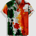 Men's Colorful Print Casual Short Sleeve Shirt